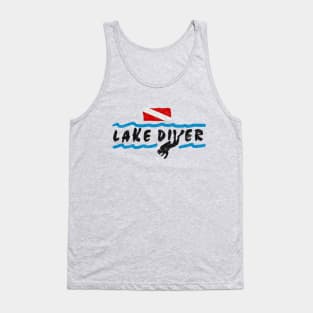 Lake Diver Scuba Diving Dive Flag Freshwater Diver Tank Top